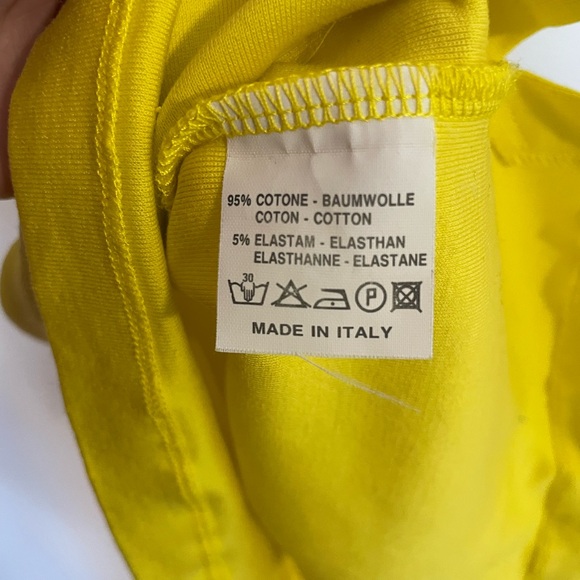 JOSEPH Women’s Yellow Short Sleeve Cotton Ribbed Crew Neck Tee - Picture 6 of 10